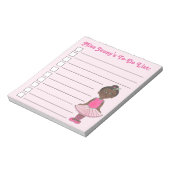 Rosa Ballerina Ballett Tanzlehrer zu tun Liste Notizblock (Rotiert)