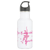 Rosa Ballerina ||, das ich nicht schwitze. Ich Trinkflasche (Vorderseite)