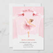 Rosa Ballerina Einladung (Vorderseite)