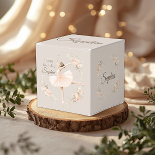 Rosa Ballerina Geburtstag Personalisierter Name Pa Geschenkschachtel
