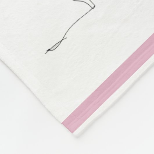 Rosa Ballerina Individuelle Name Tanz Fleecedecke (Ecke)