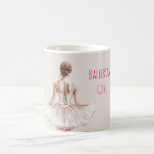 Rosa Ballerina Mädchen Kaffeetasse