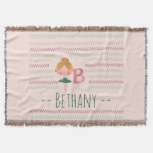 Rosa Ballerina-Monogramm B – Personalisierte Kunst
