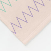Rosa Ballerina-Monogramm C Name Fleecedecke (Ecke)