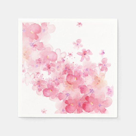 Rosa Ballerina passende Ballons Serviette (Vorderseite)