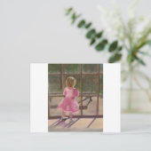Rosa Ballerina Postkarte (Stehend Vorderseite)