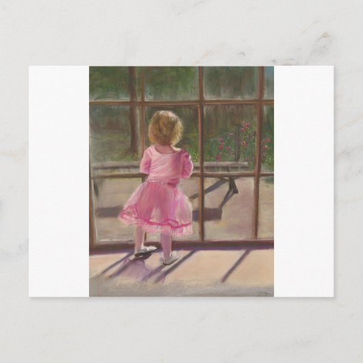 Rosa Ballerina Postkarte (Vorderseite)