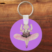 Rosa Ballerina Schlüsselanhänger (Vorderseite)