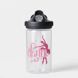 Rosa Ballerina Silhouette Ballett Tanz Trinkflasche