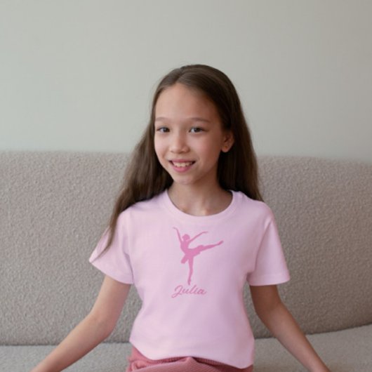 Rosa Ballerina Silhouette T-Shirt