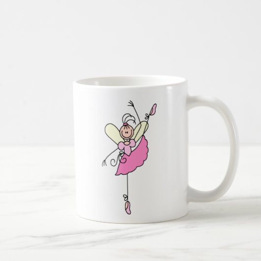 Rosa Ballerina-Tanzen-Tasse Kaffeetasse (Rechts)