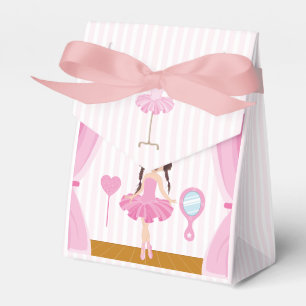 Rosa Ballerina-Themen Geburtstagsfeier Gast Danke Geschenkschachtel