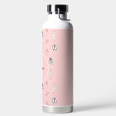 Rosa Ballerina und Blume Trinkflasche (links)