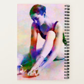 Rosa Ballerina Wasserfarbe Zeitgenössische Kunst Notizblock (Rückseite)