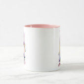 Rosa Ballerina Wasserfarbe Zeitgenössische Kunst Tasse (Zentrum)