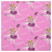 Rosa Ballerinas tanzen individuelle Name Stoff (Muster)