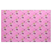 Rosa Ballerinas tanzen individuelle Name Stoff (Fat Quarter (45,7 x 55,9 cm))