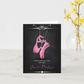 Rosa Ballet Slipper Schwarz Karte (Gelbe Blume)