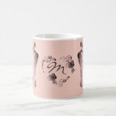 Rosa Ballet Zehenschuhe mit Monogramm Kaffeetasse (Mittel)