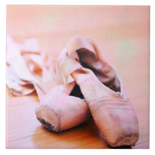 Rosa Ballett-Pantoffel Pointe Schuh-Tanz-Schablone Fliese