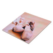 Rosa Ballett-Pantoffel Pointe Schuh-Tanz-Schablone Fliese (Seite)