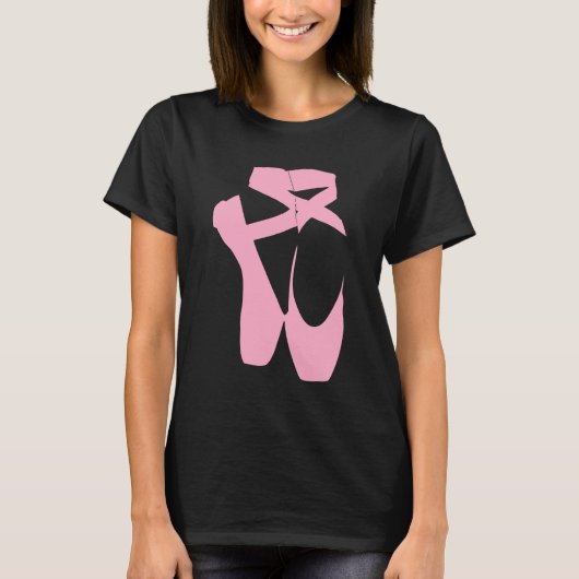 Rosa Ballett-Pantoffel-T - Shirt (Vorderseite)
