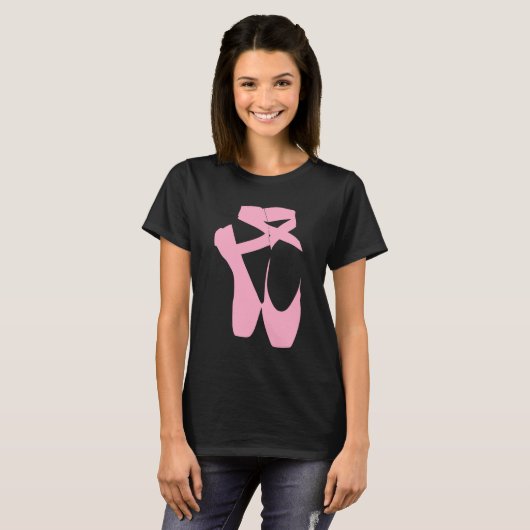 Rosa Ballett-Pantoffel-T - Shirt (Vorne ganz)
