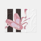 Rosa Ballett Pointe Schuh-, Schwarze u. Fleecedecke (Vorderseite (Horizontal))