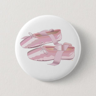 Rosa Ballett-Schuh-Pantoffel Button