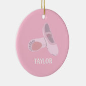 Rosa Ballett Schuhe Personalisiertes Foto Keramik Ornament (Rechts)