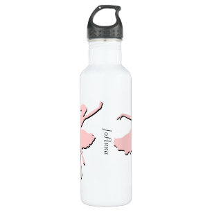 Rosa Ballett-Tanzen-Gewohnheit Edelstahlflasche