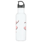 Rosa Ballett-Tanzen-Gewohnheit Edelstahlflasche (Rückseite)