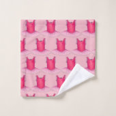 Rosa Ballett Tutu Ballerina Tanz Kostüm Badhandtuch Set (Waschlappen)