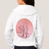 Rosa Ballettschuh Einfache Eleganz Hoodie (Rückseite)