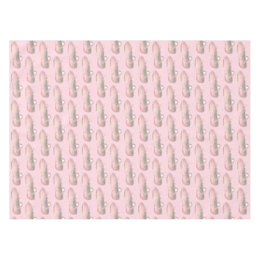 Rosa Ballettschuh Slipper Tanzlehrer Ballerina Tischdecke (Vorderseite (Horizontal))