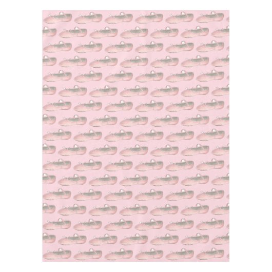 Rosa Ballettschuh Slipper Tanzlehrer Ballerina Tischdecke (Vorderseite)