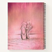 Rosa Ballettschuhe auf Pointe Notizblock (Rückseite)