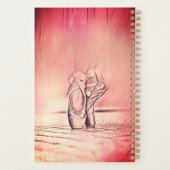 Rosa Ballettschuhe auf Pointe Planer (Rückseite)