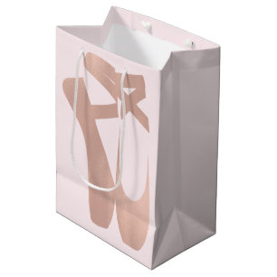 Rosa Ballettschuhe Ballerina Roségold Party Mittlere Geschenktüte