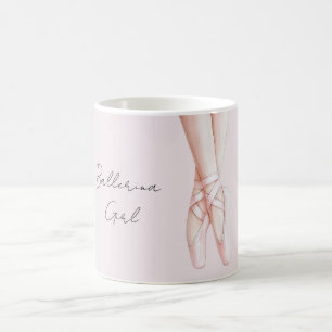 Rosa Ballettschuhe Beine Ballerina Mädchen Kaffeetasse
