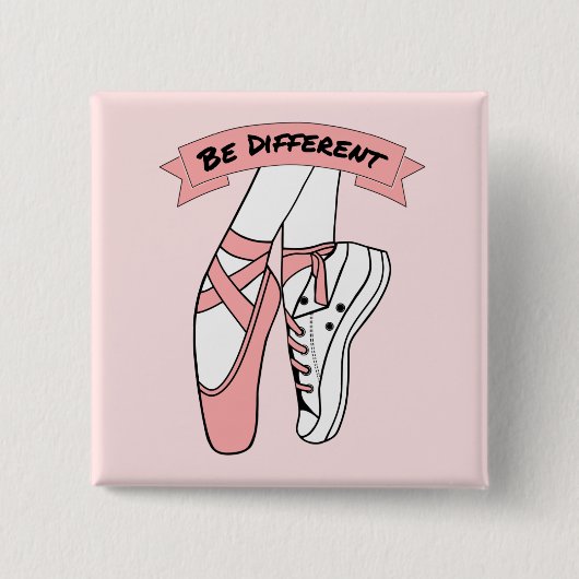 Rosa Ballettschuhe Button (Vorderseite)