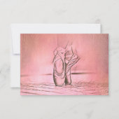 Rosa Ballettschuhe Eleganter Tänzer Mitteilungskarte (Vorderseite)