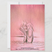 Rosa Ballettschuhe Eleganter Tänzer Save The Date (Rückseite)