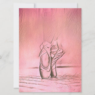 Rosa Ballettschuhe Eleganter Tänzer Save The Date