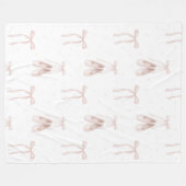 Rosa Ballettschuhe Geburtstag Fleecedecke (Vorderseite (Horizontal))