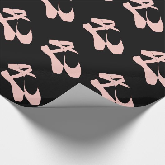 Rosa Ballettschuhe Geschenkpapier (Ecke)