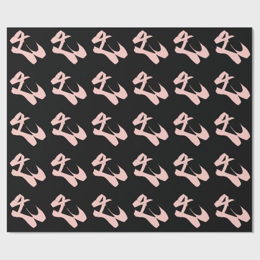 Rosa Ballettschuhe Geschenkpapier (Flach)