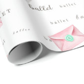 Rosa Ballettschuhe Geschenkpapier (Rolleneckpunkt)