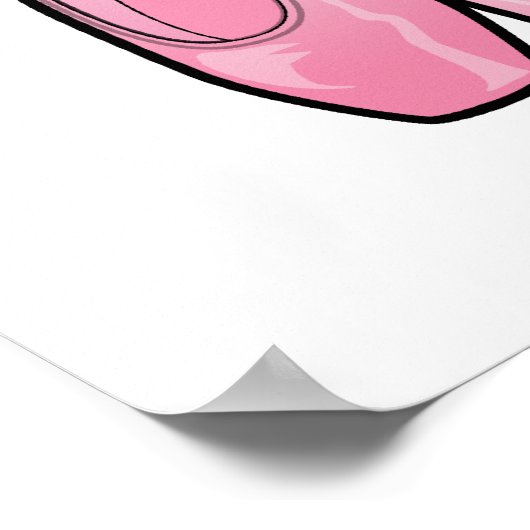 Rosa Ballettschuhe getickt mit einem Bow Poster (Ecke)