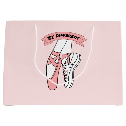 Rosa Ballettschuhe Große Geschenktüte (Vorderseite)